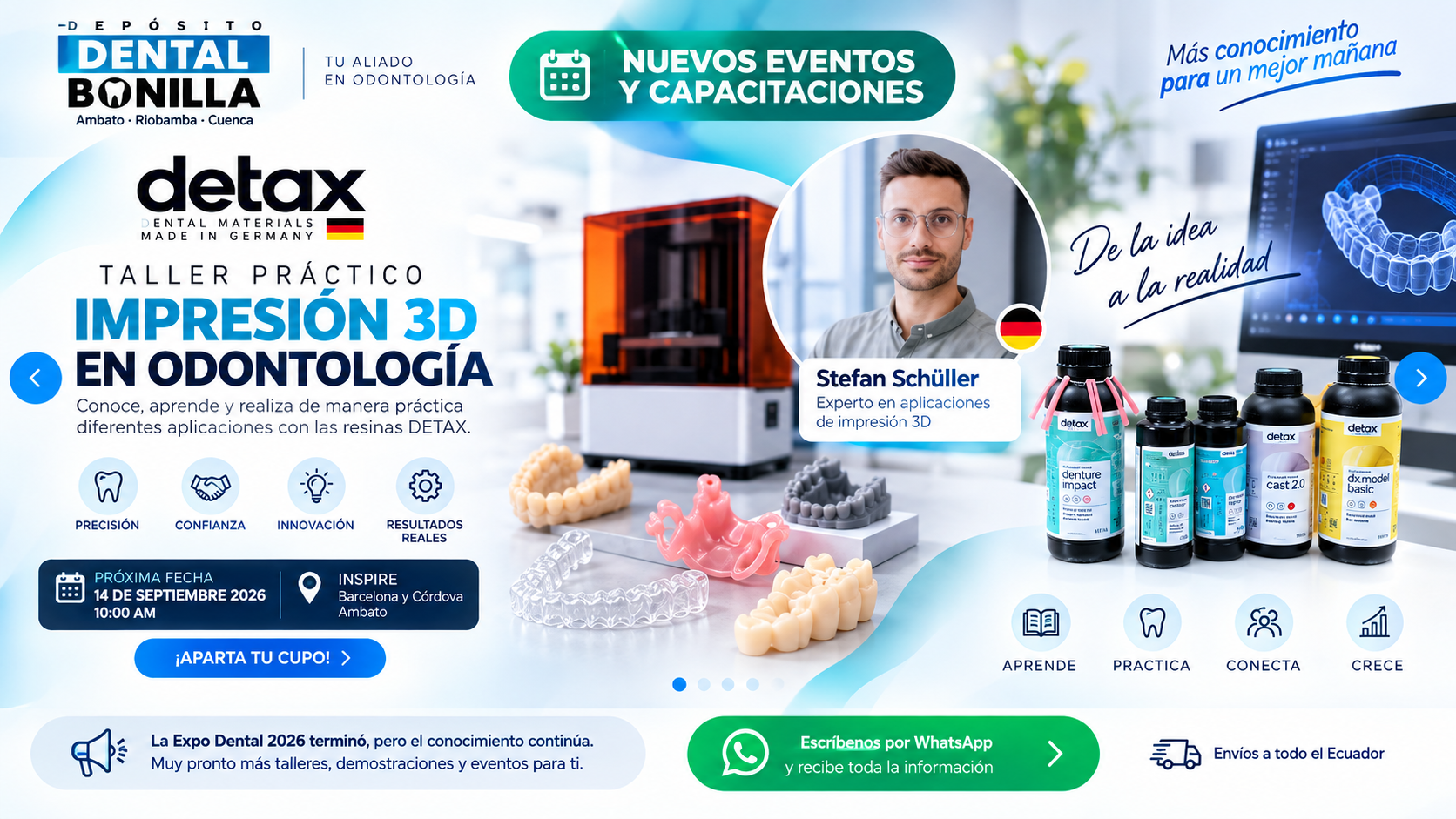 Dental Bonilla nuevos eventos y capacitaciones